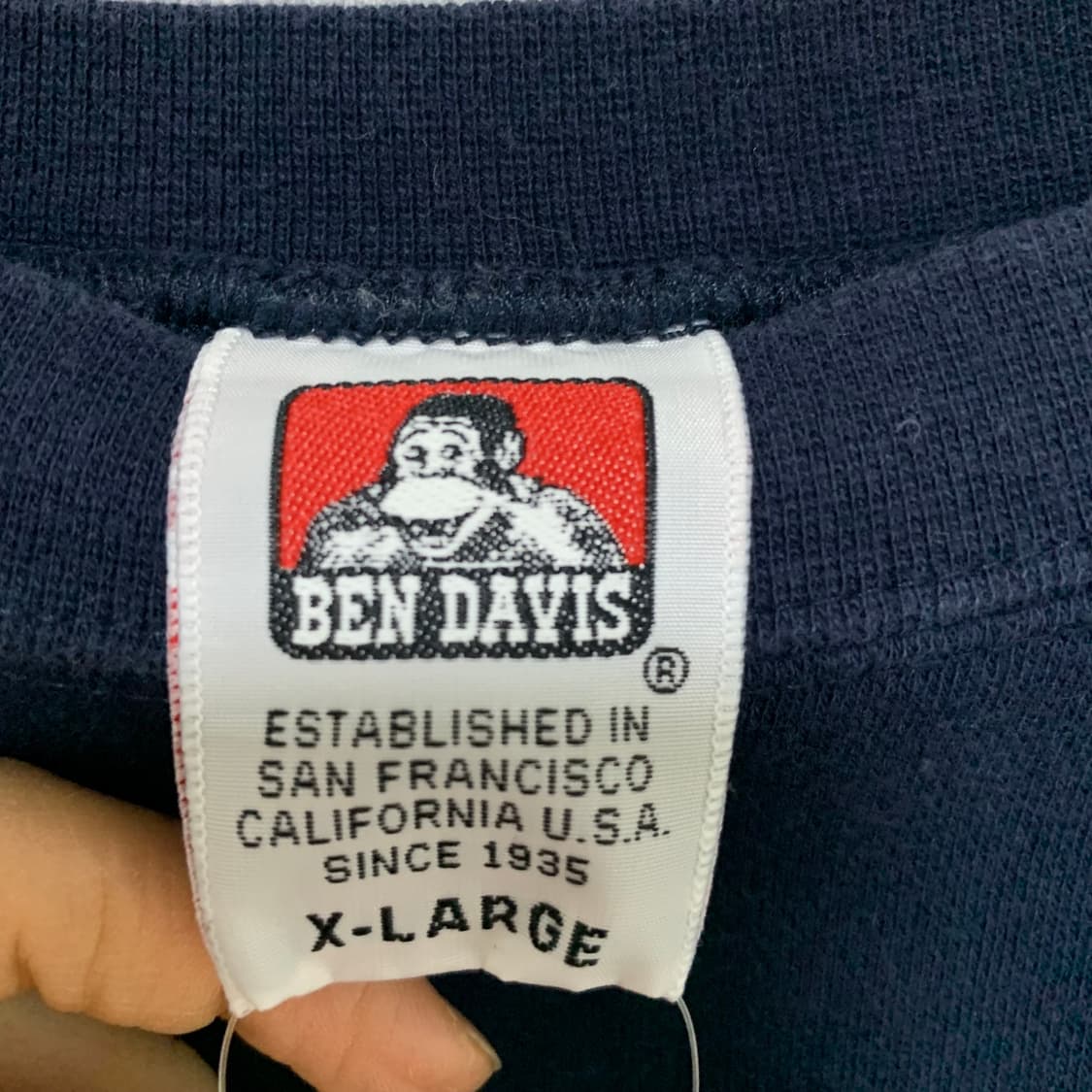 벤 데이비스 네이비 맨투맨 티셔츠 남성 XL 빈티지 스웻셔츠 상품이미지8