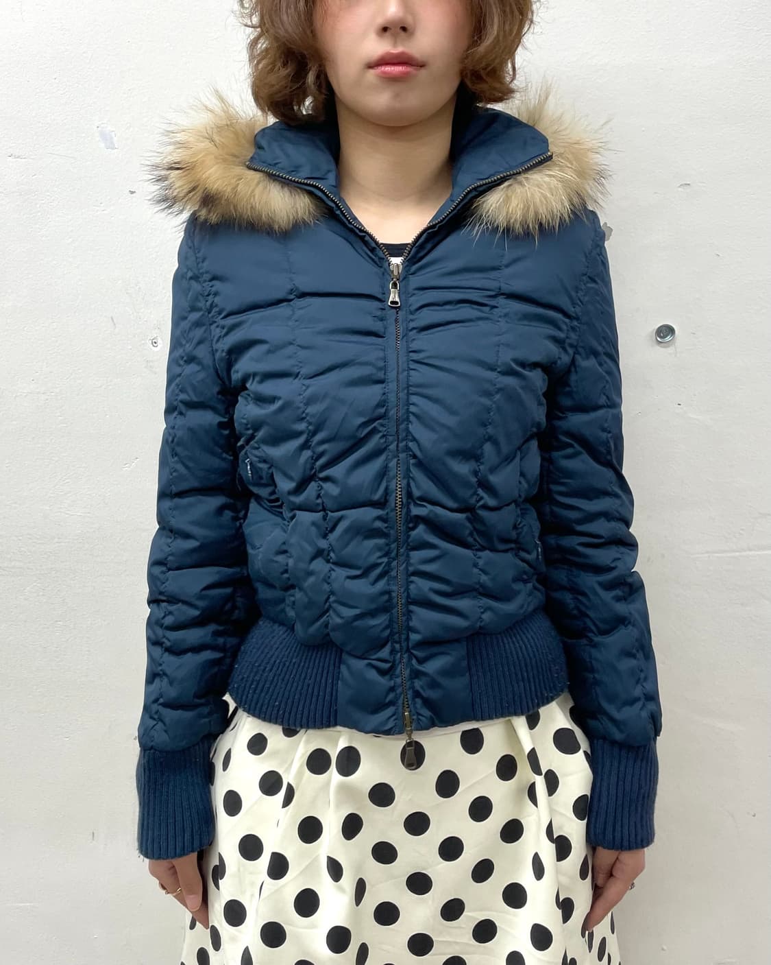 Navy Cube Crop Padding  상품이미지2