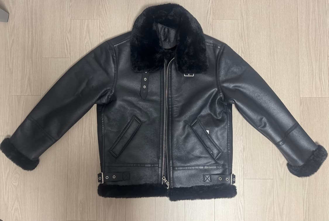 블랙 무스탕 자켓 상품이미지1