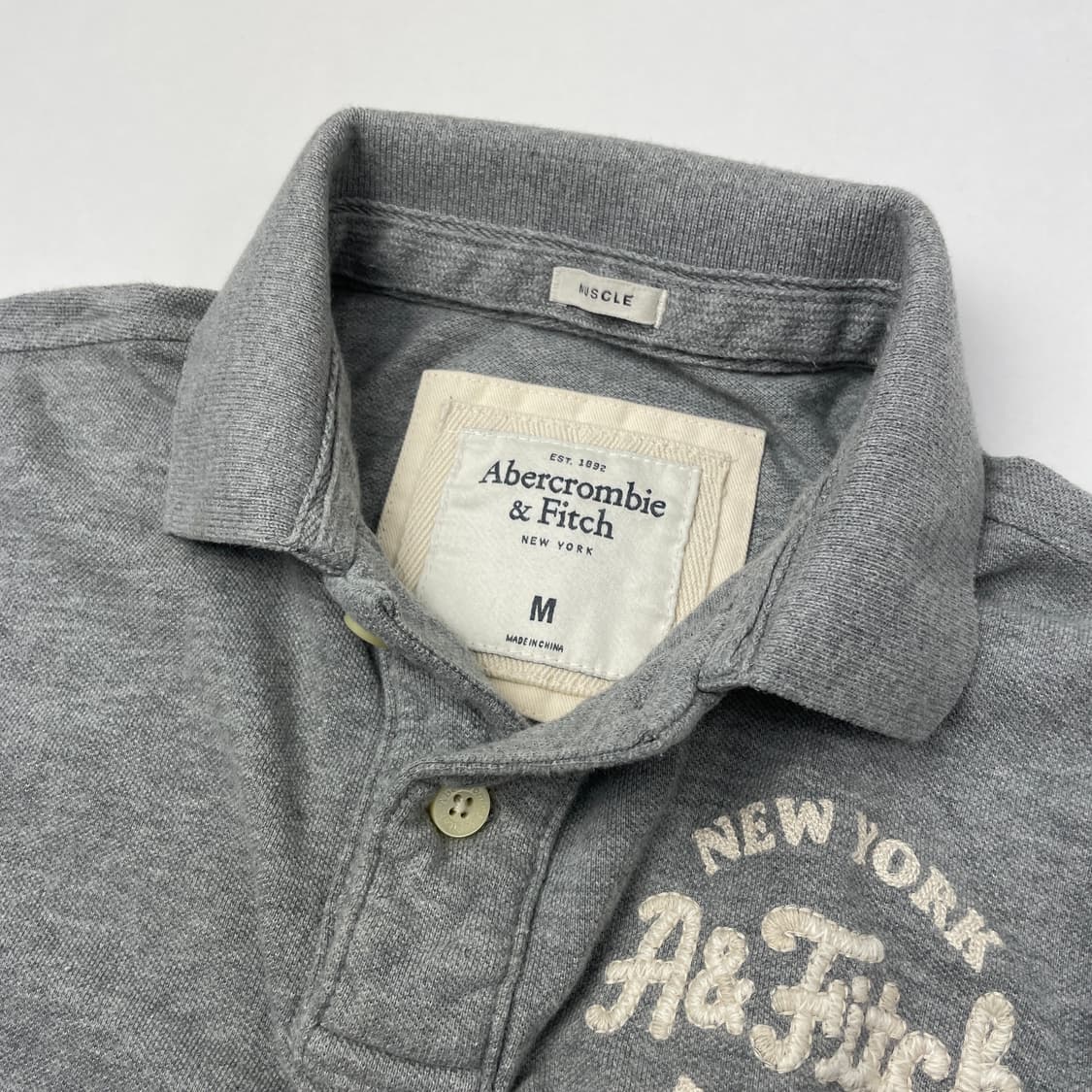 아베크롬비 그레이 반팔 카라티 피케티 M 상품이미지3