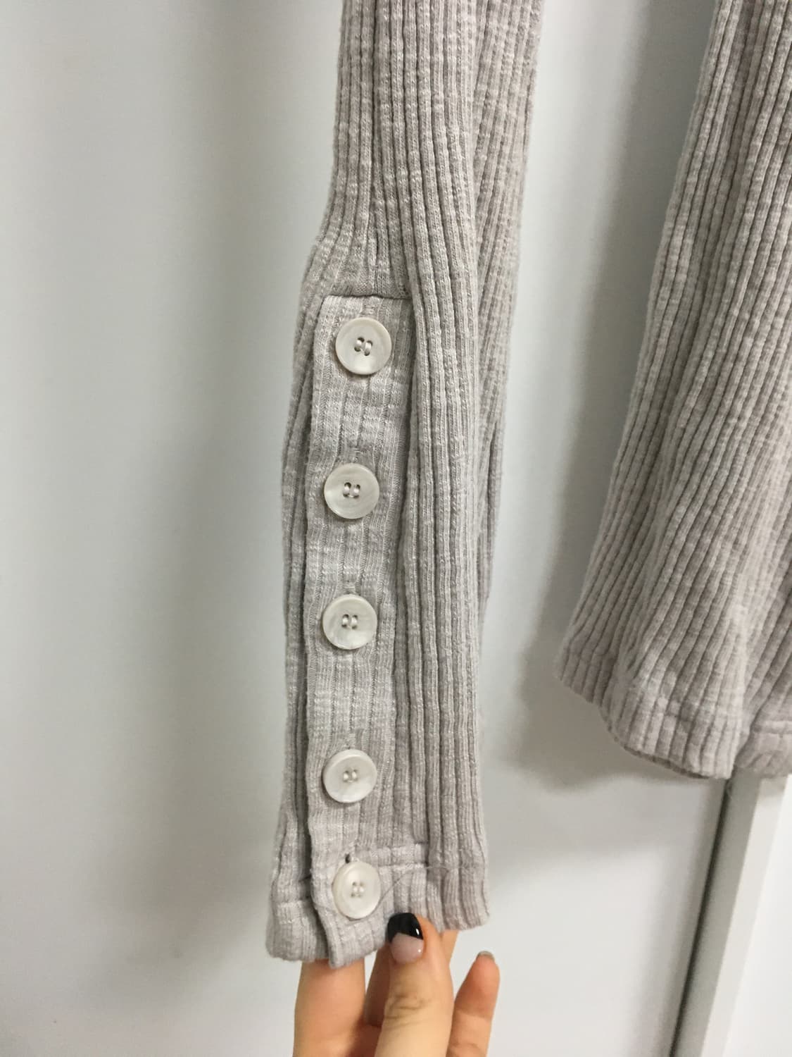 Light purple buttoned bootscut leggings 상품이미지4