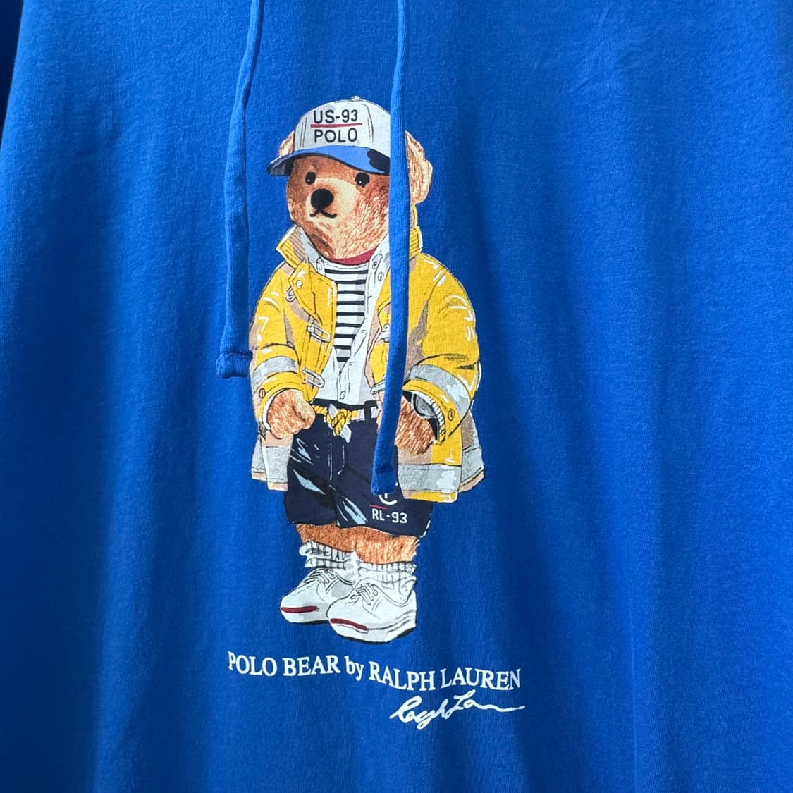 미착용 폴로 랄프로렌 베어 후드티 블루  XL 택있음 상품이미지7