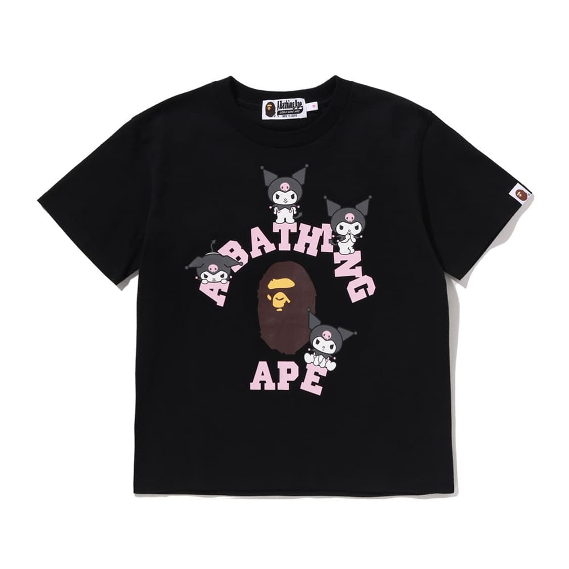 [BAPE X KUROMI] 콜리지 미니 티셔츠(W) BLACK 상품이미지1
