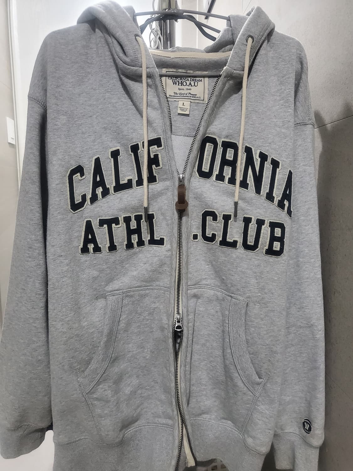 캘리포니아애슬레틱클럽 후드집업 그레이 L 상품이미지1