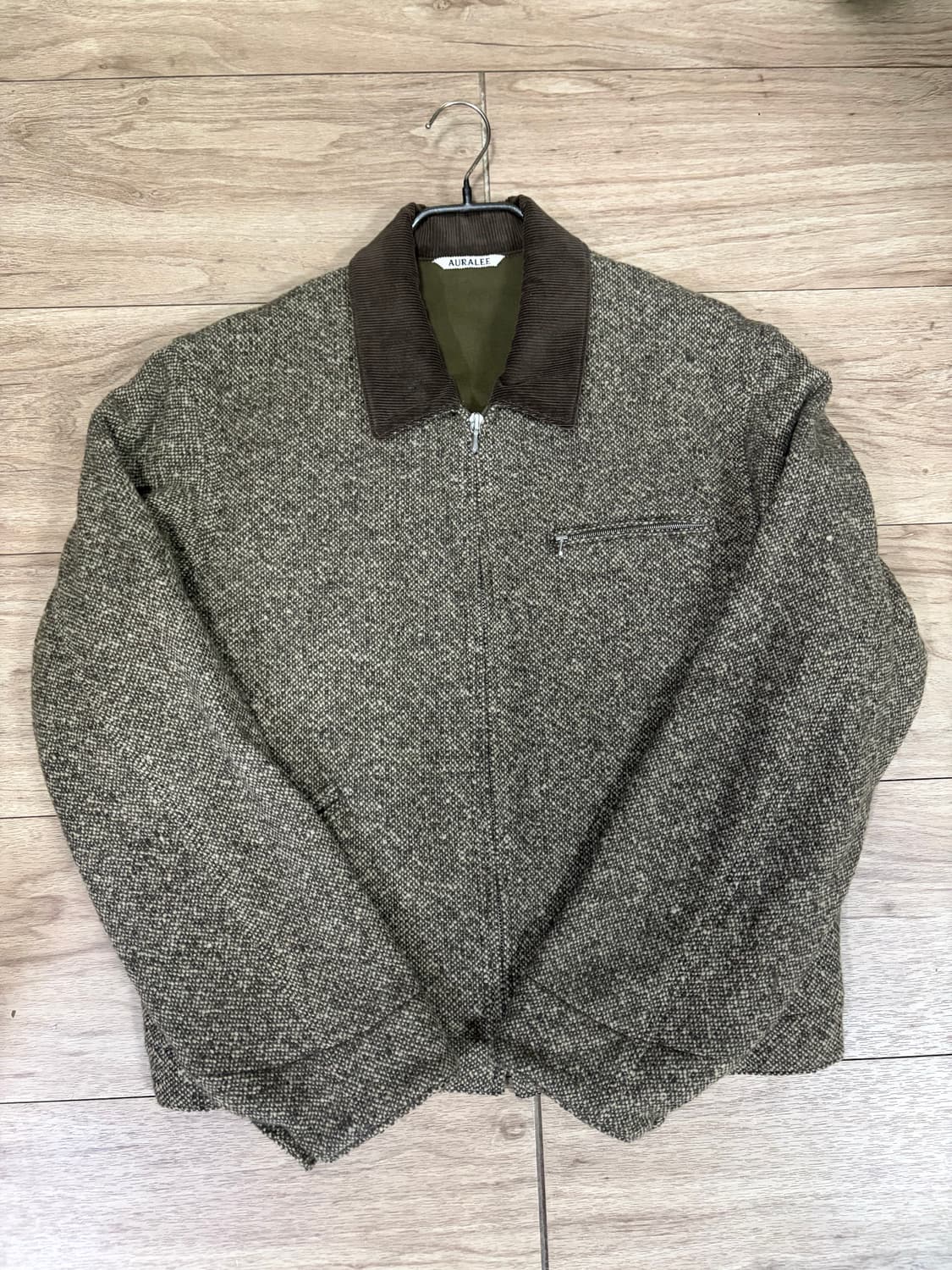 오라리 홈스펀 트위드 집 블루종  상품이미지2