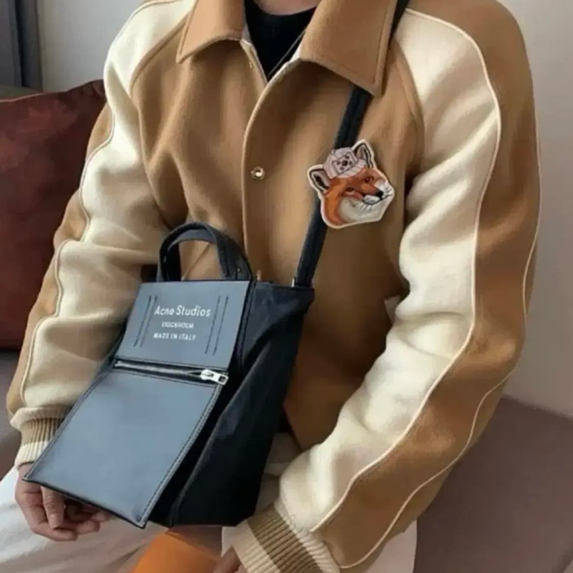 (L) 메종키츠네 15fw 국뽕 테디 자켓 상품이미지4