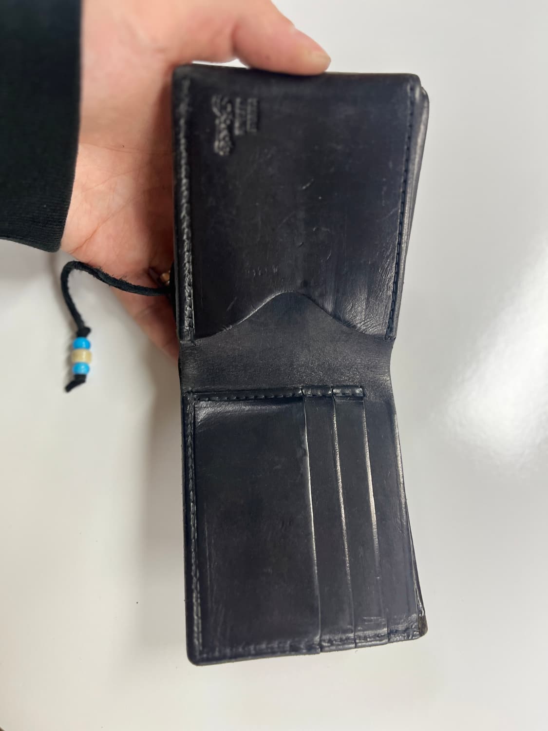 고로스 블랙 새들레더 5콘초 반지갑 상품이미지7