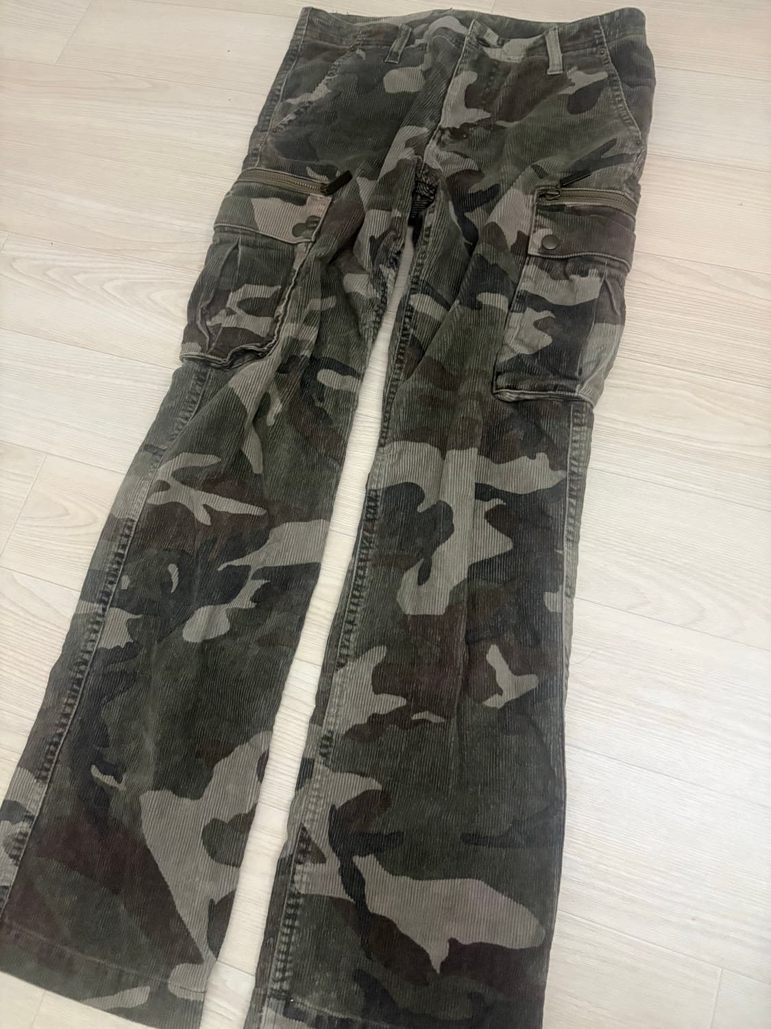 y2k 2000s 로우라이즈 카모 배기팬츠 상품이미지1