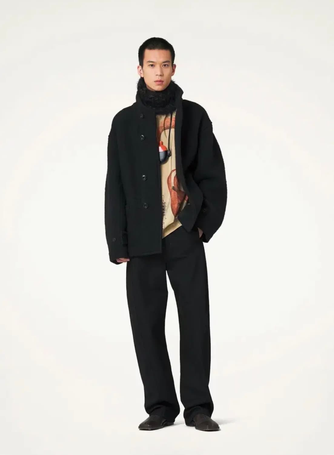 르메르 울 박시 더플 코트 블랙 / 48 상품이미지3