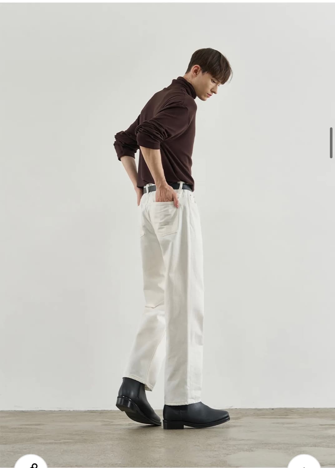 (새상품)(XL) 드로우핏 유주얼 스트레이트 데님 팬츠 [WHITE] 상품이미지4