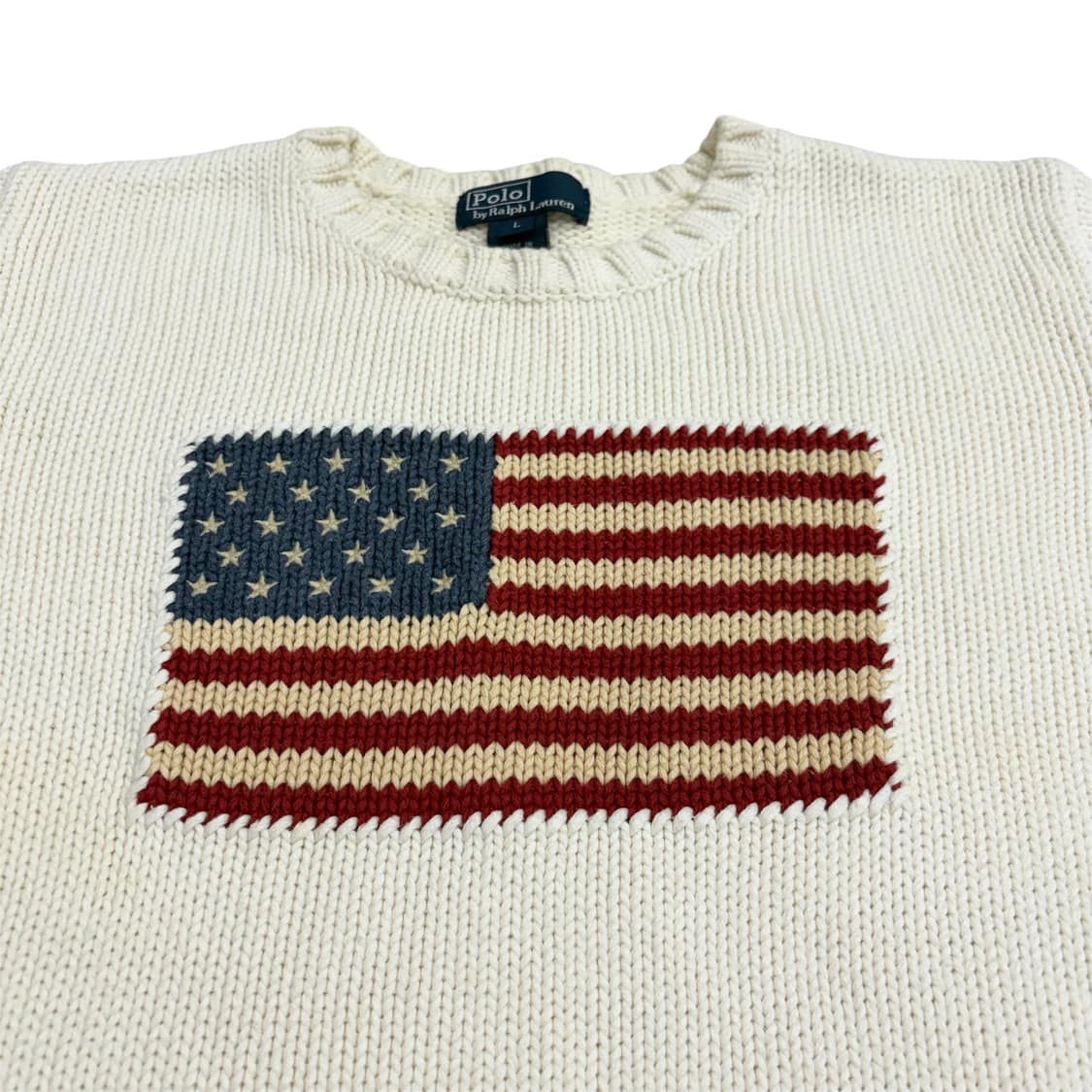 폴로 랄프로렌 성조기 아이보리 니트 / 여자 여성 우먼스 추천 상품이미지3