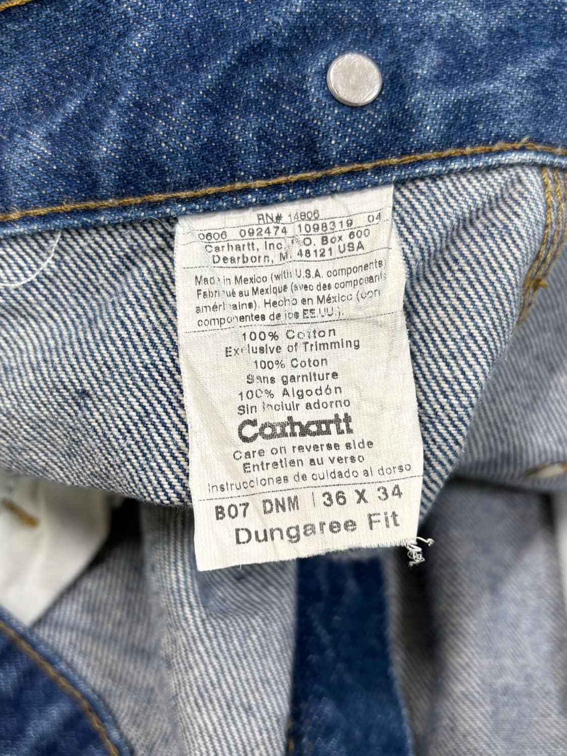 빈티지 칼하트 B07 더블니 데님 상품이미지7