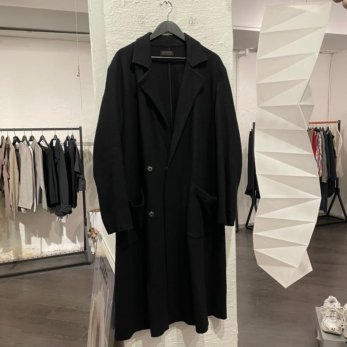 요지야마모토 오버사이즈 울 코트 상품이미지1