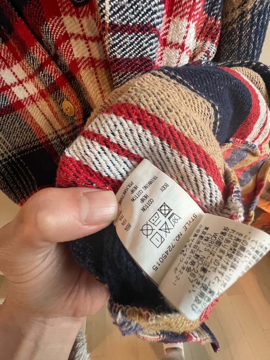 마나스타시 (MANASTASH)긴소매 체크 셔츠원피스 상품이미지7