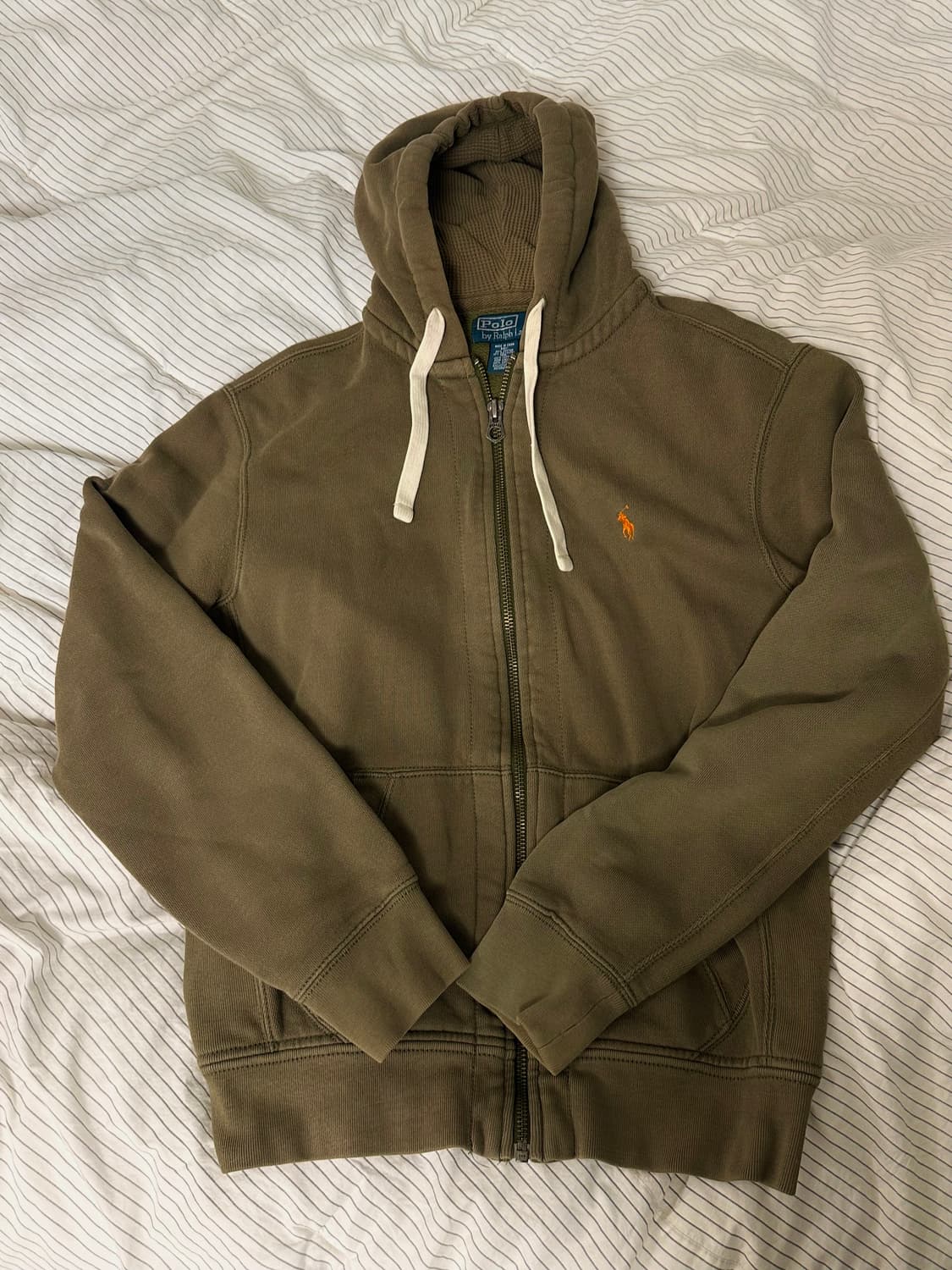 폴로 후드집업 카키 상품이미지1