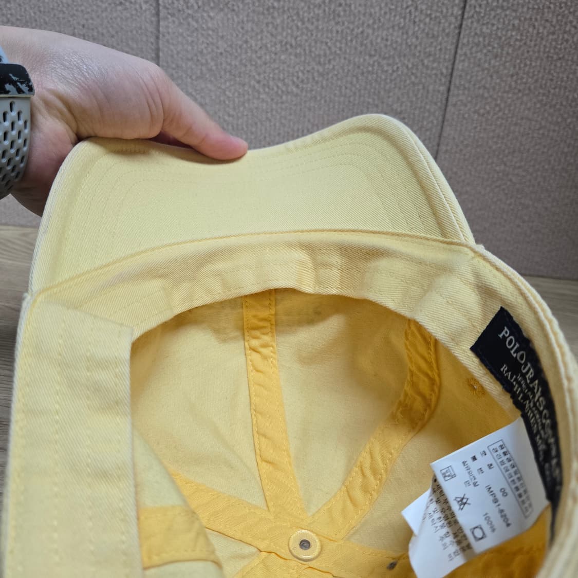 OS 폴로진스 90s 빈티지 프린팅 볼캡 옐로우 상품이미지6