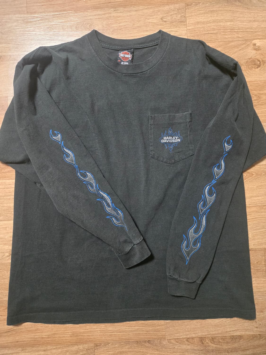 01s 할리데이비슨 블루 플레임 롱슬리브 상품이미지1