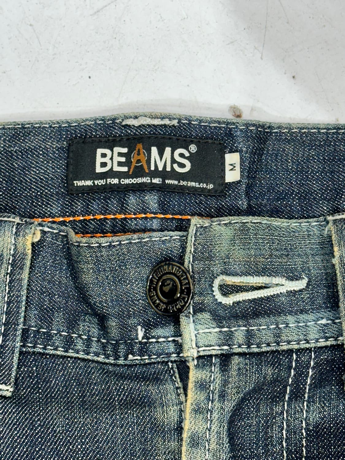 빔즈 흑청 새깅 스키니 데님 팬츠 M 상품이미지7