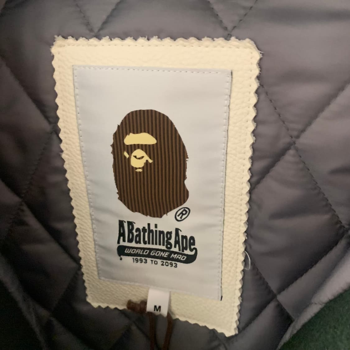 BAPE 베이프 바시티 자켓 그린 사이즈M 상품이미지3