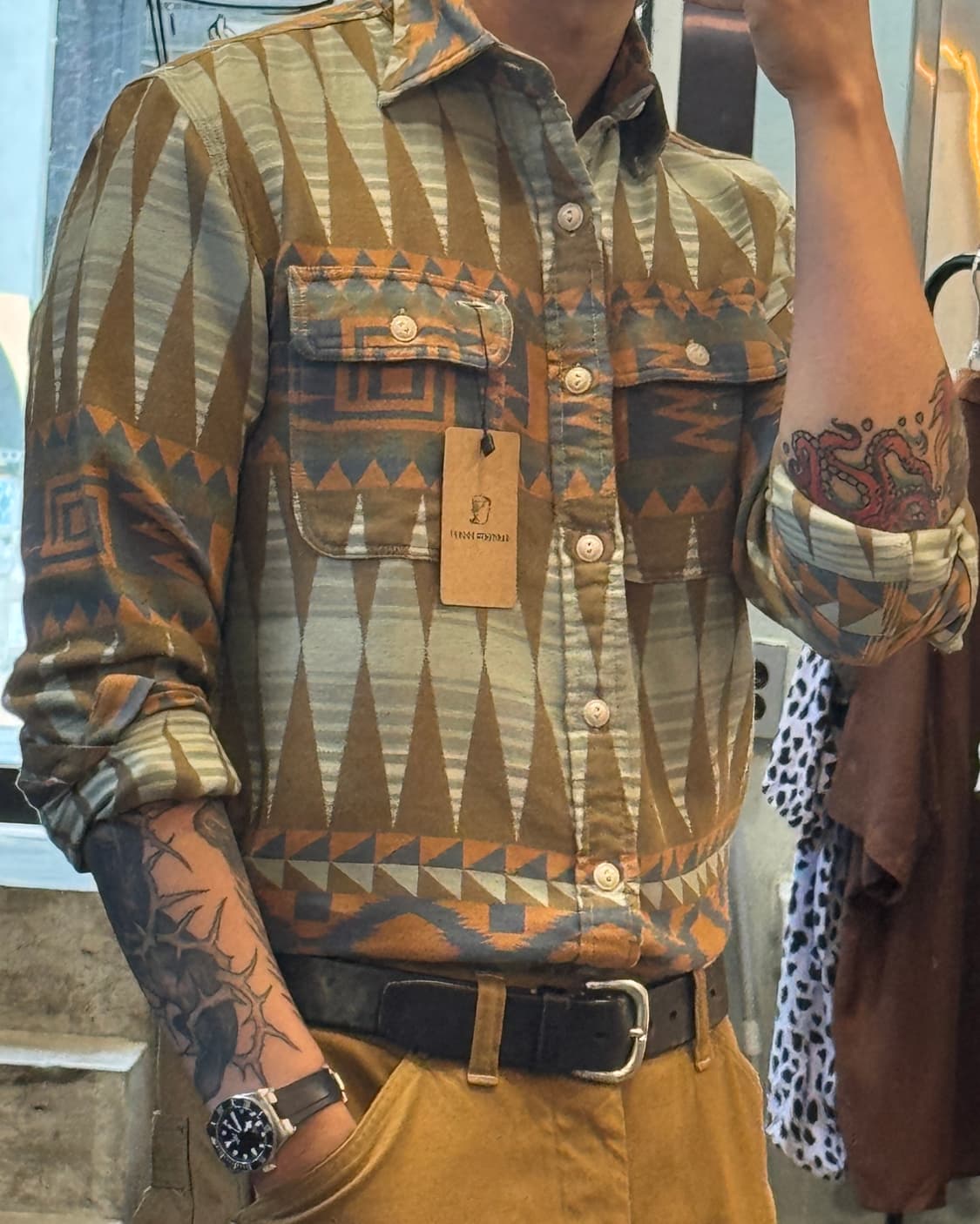 RRL 네이티브 패턴 워크셔츠 더블알엘 상품이미지4