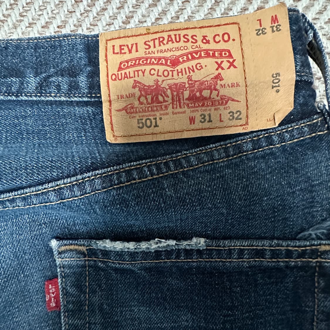 LEVI'S 501 00's mexico made denim jeans 상품이미지3