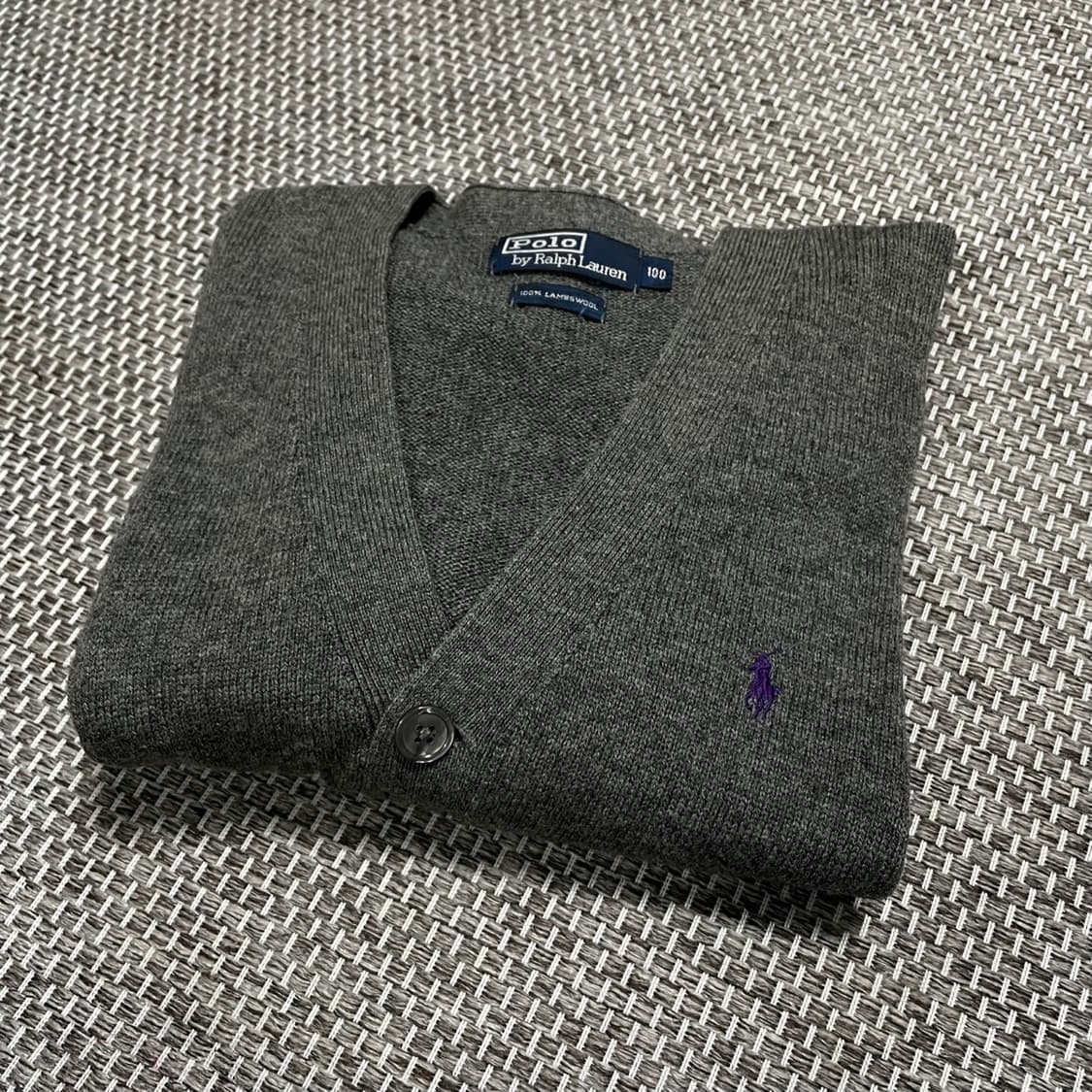 L 폴로 램스울 가디건 상품이미지1