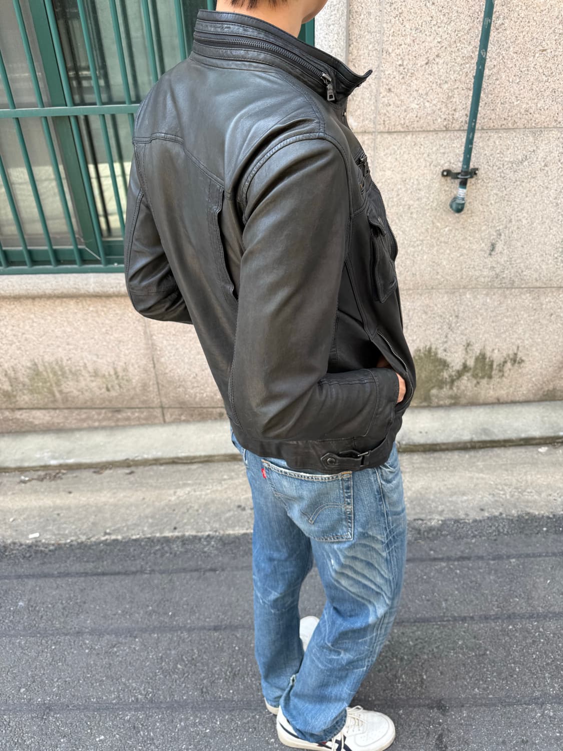 Guess 00s lambskin jacket(hedi vibe) 상품이미지3