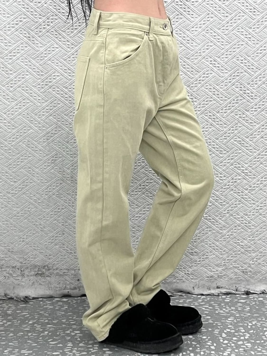 유니클로 빈티지 오트밀 베이지 코튼팬츠 면바지 27인치 C08715 상품이미지1