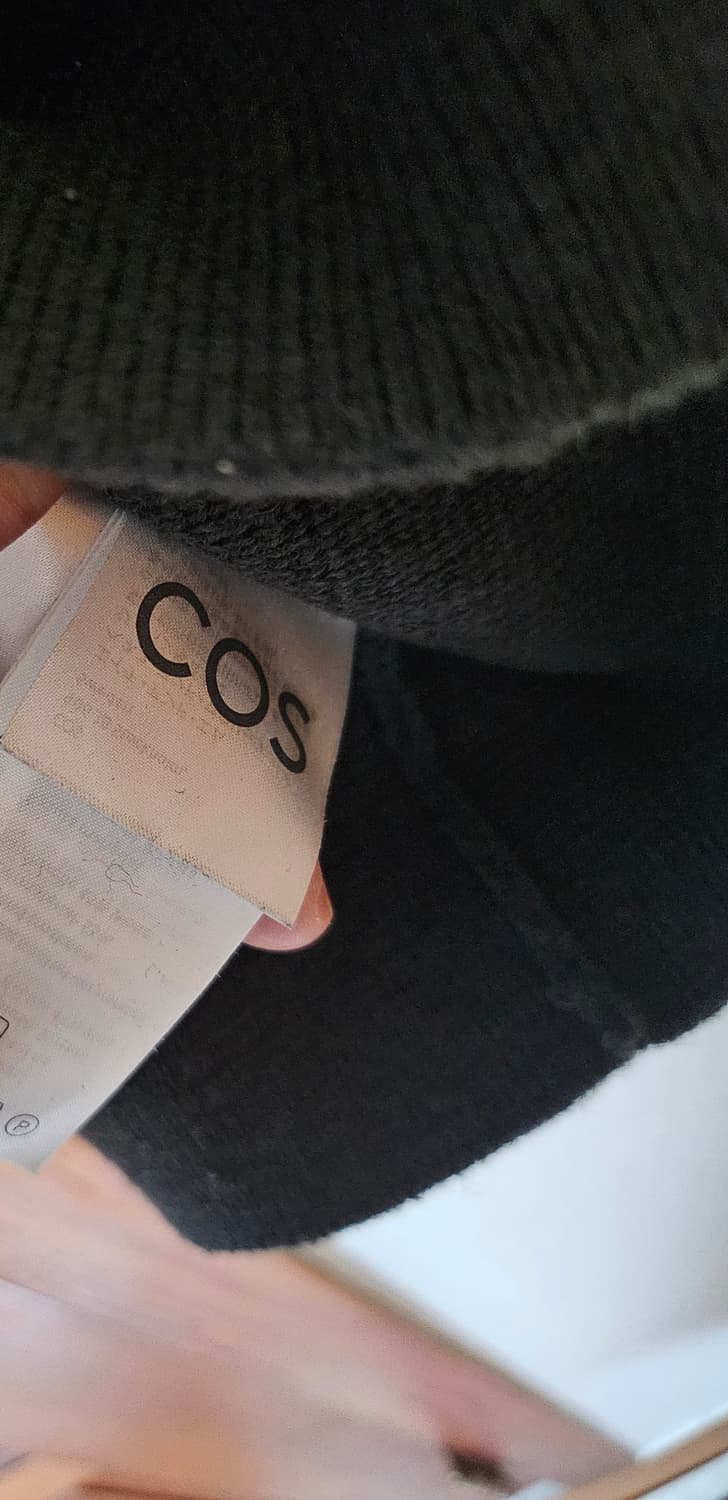 코스 미니멀 오버핏 니트가디건 블랙 XL 상품이미지4