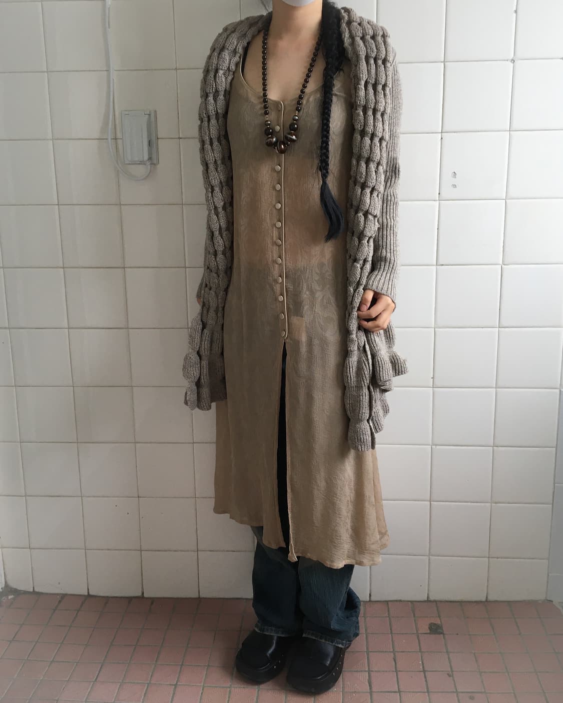 Drape knit cardigan 상품이미지8