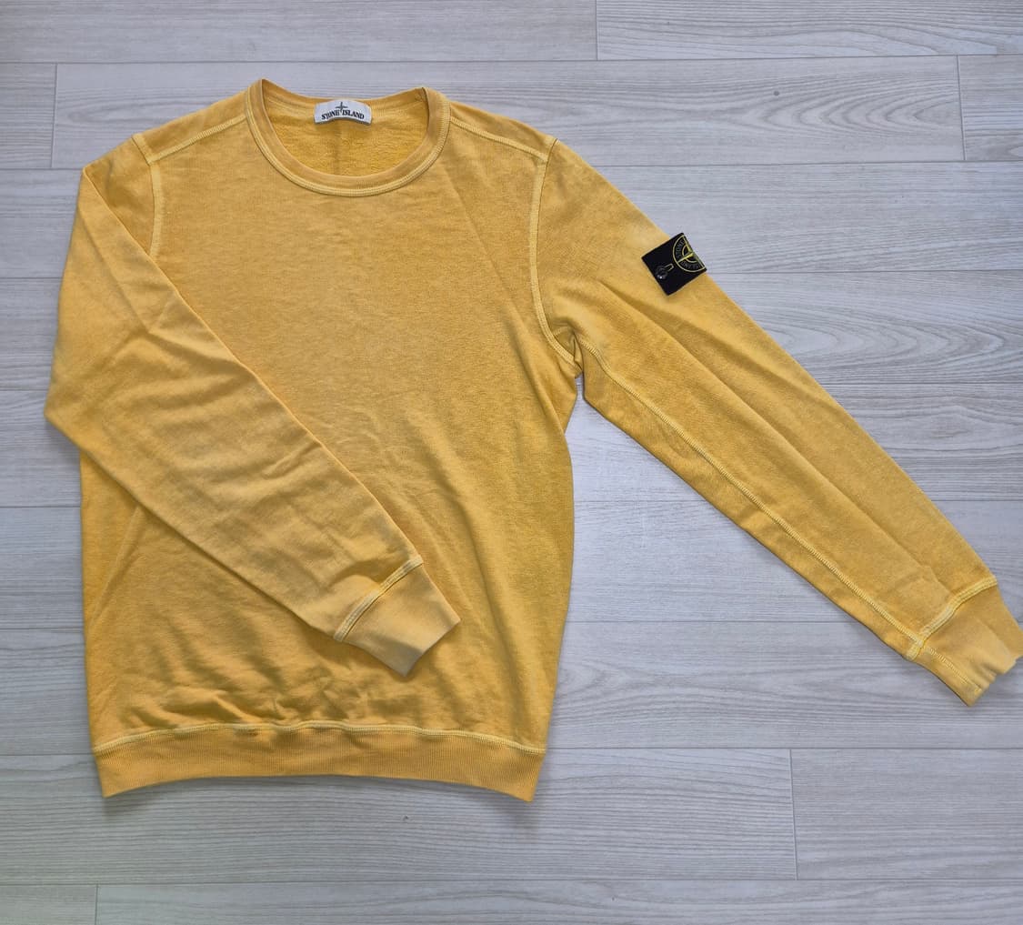 (정품) 스톤 아일랜드 머스타드 옐로우 맨투맨 S 상품이미지1
