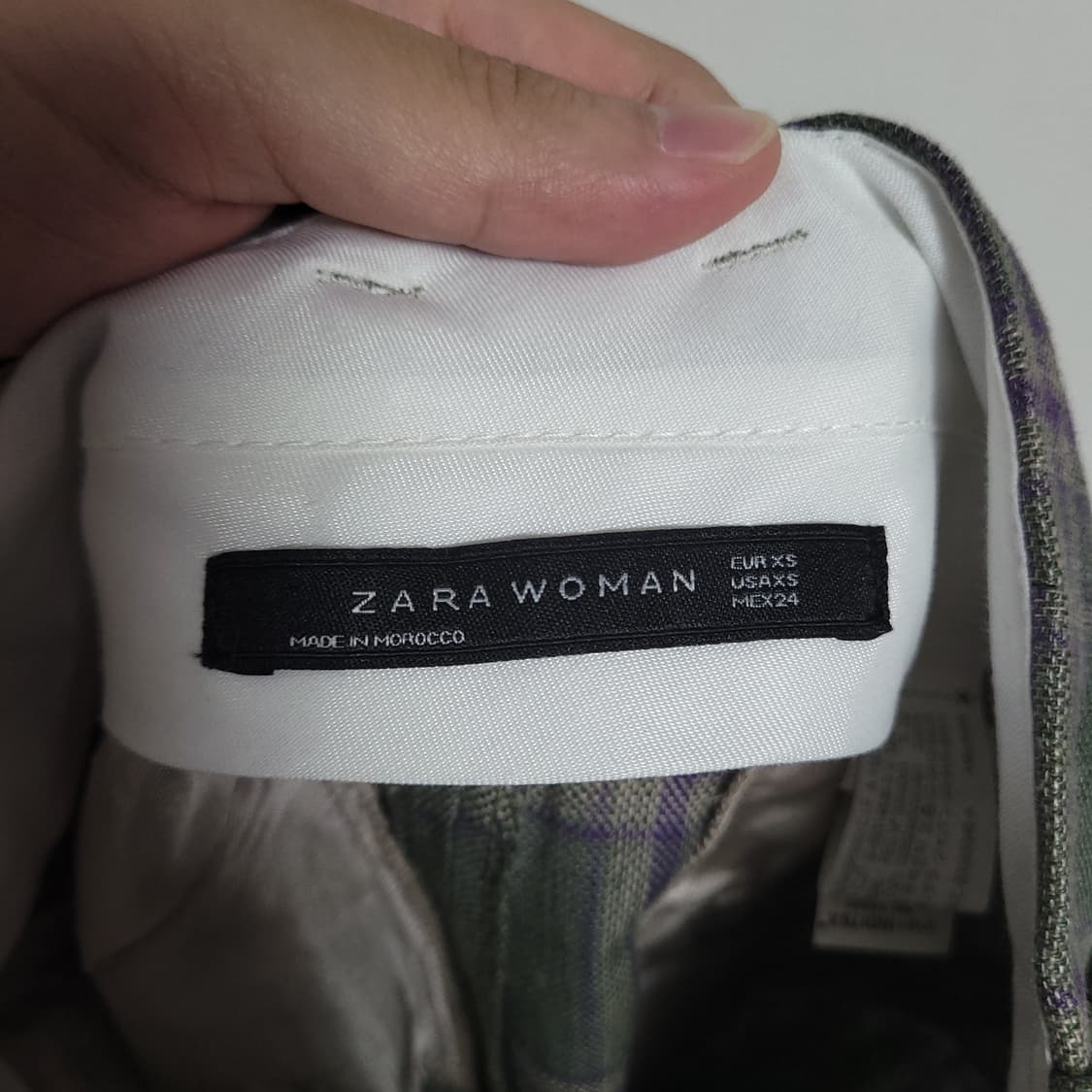 (S) ZARA 자라 여성 체크무늬 슬랙스 바지 상품이미지4