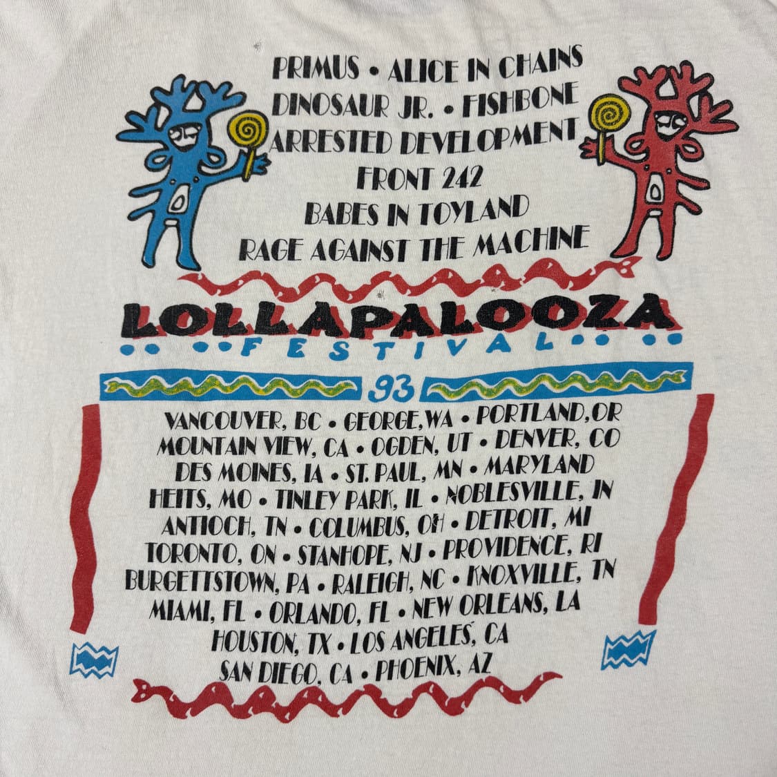 빈티지 90s 앨리스 인 체인스 Dirt 롤라팔루자 프로모 티셔츠 상품이미지4