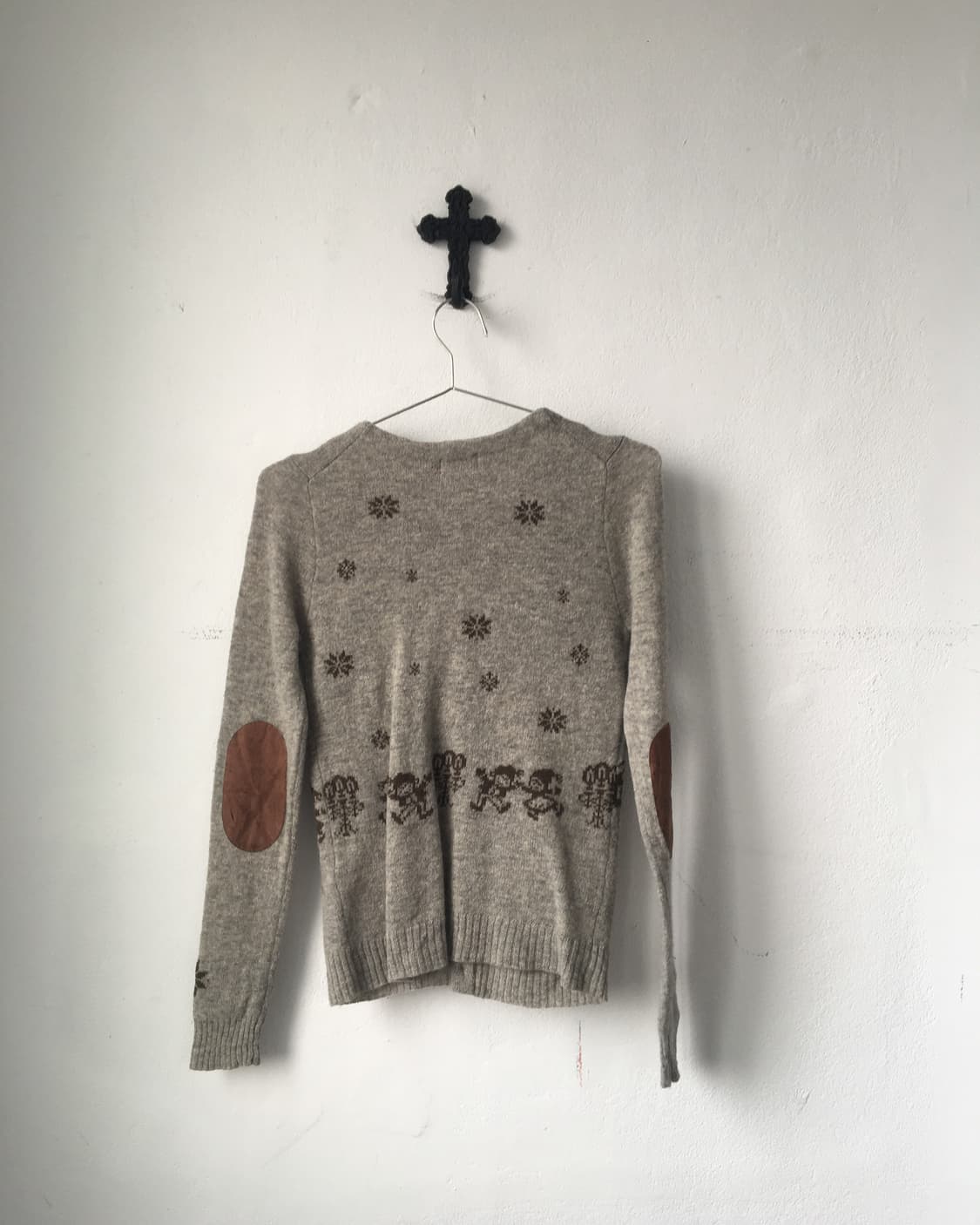 Snow pattern knit cardigan 상품이미지3