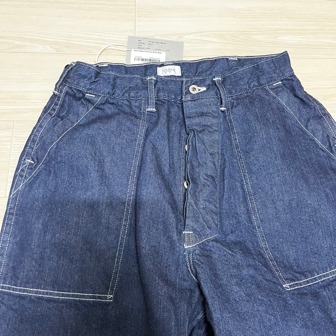 새상품) 시오타 25ss 데님 베이커 팬츠 3 원워시 상품이미지2