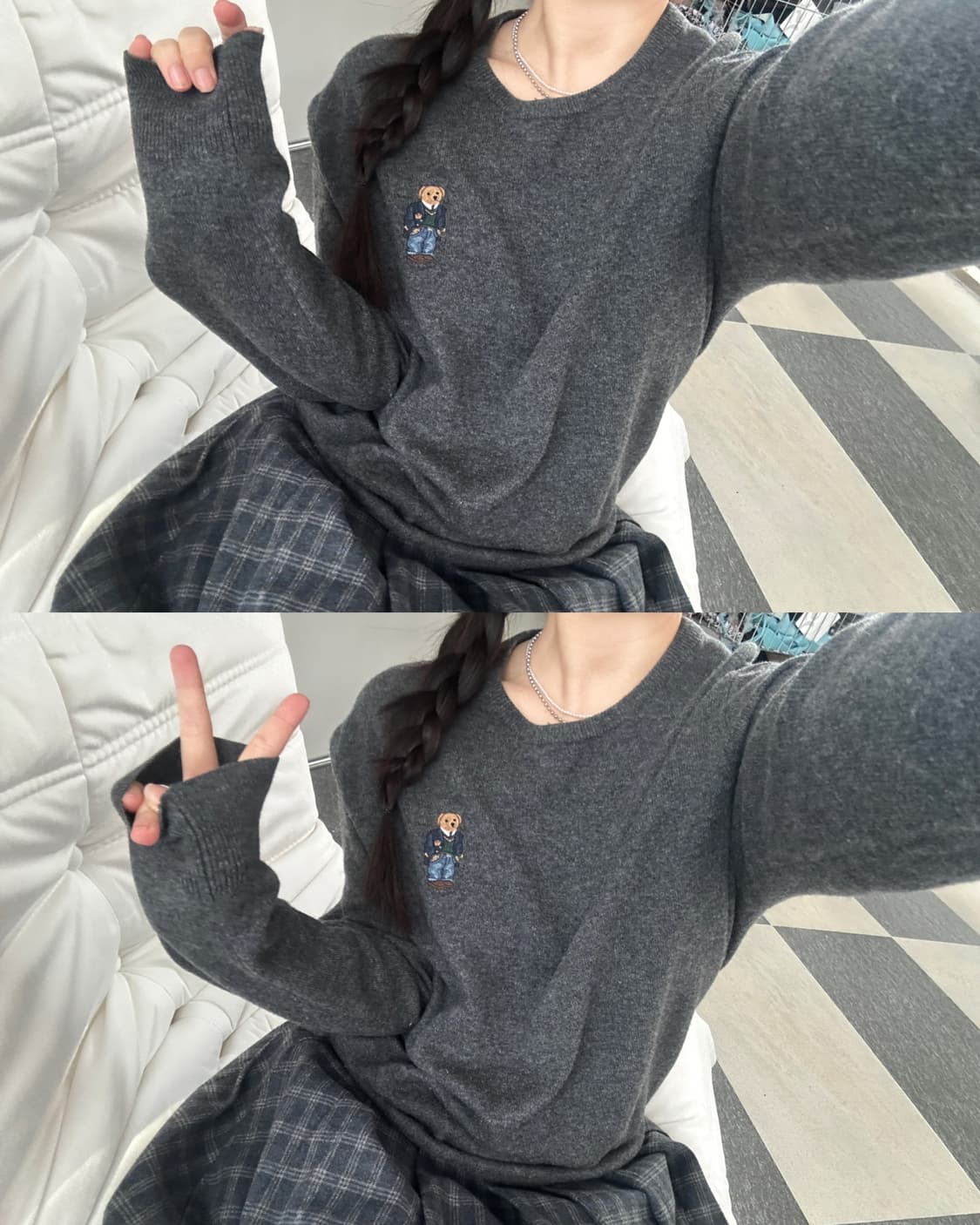 폴로 랄프로렌 폴로베어 차콜 메리노울 니트  상품이미지4