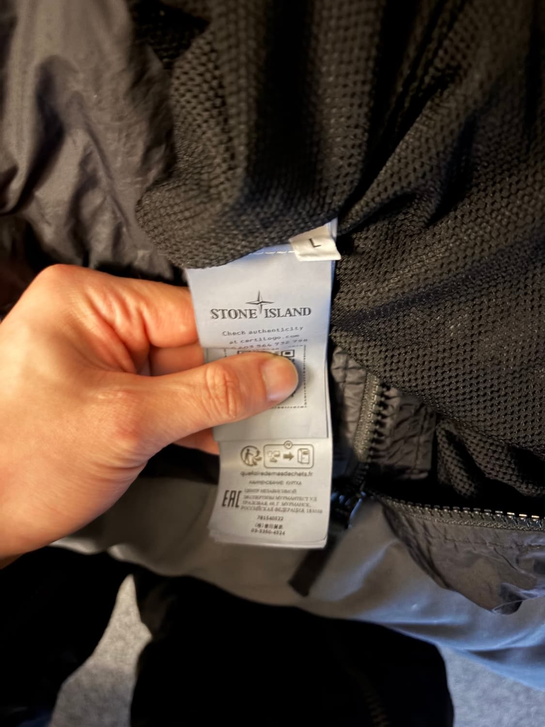 스톤아일랜드 23ss 크링클랩스 바람막이 L 상품이미지2