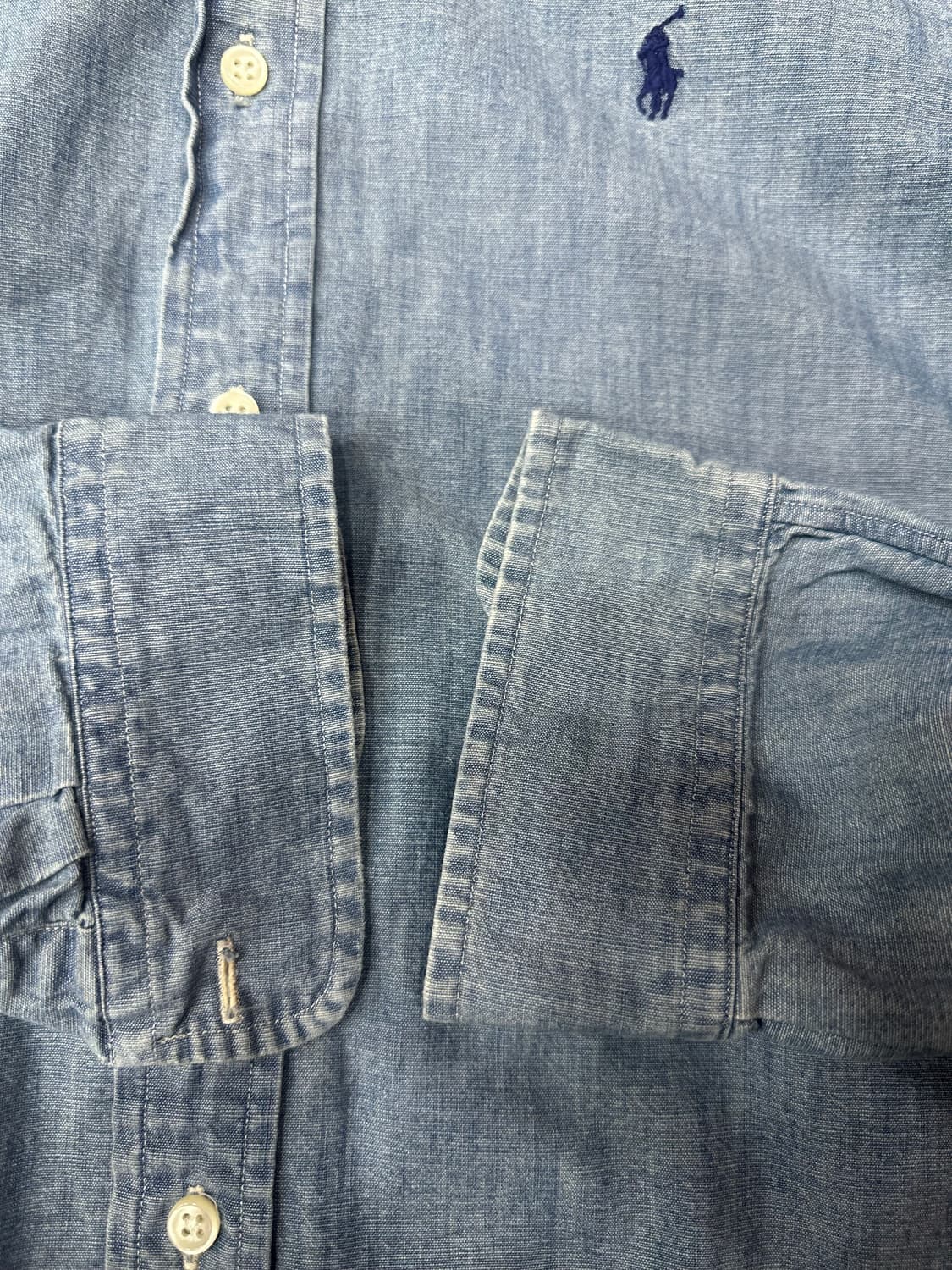 폴로 샴브레이셔츠. 슬림핏 s 상품이미지5