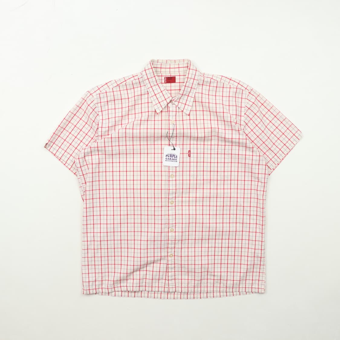 리바이스 체크 반팔 셔츠 XL A1044 상품이미지1