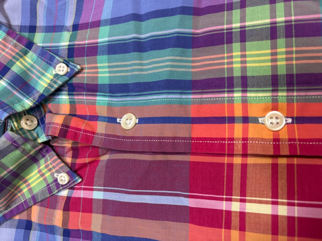 폴로 랄프 로렌의 체크 버튼 다운 셔츠 M 상품이미지5