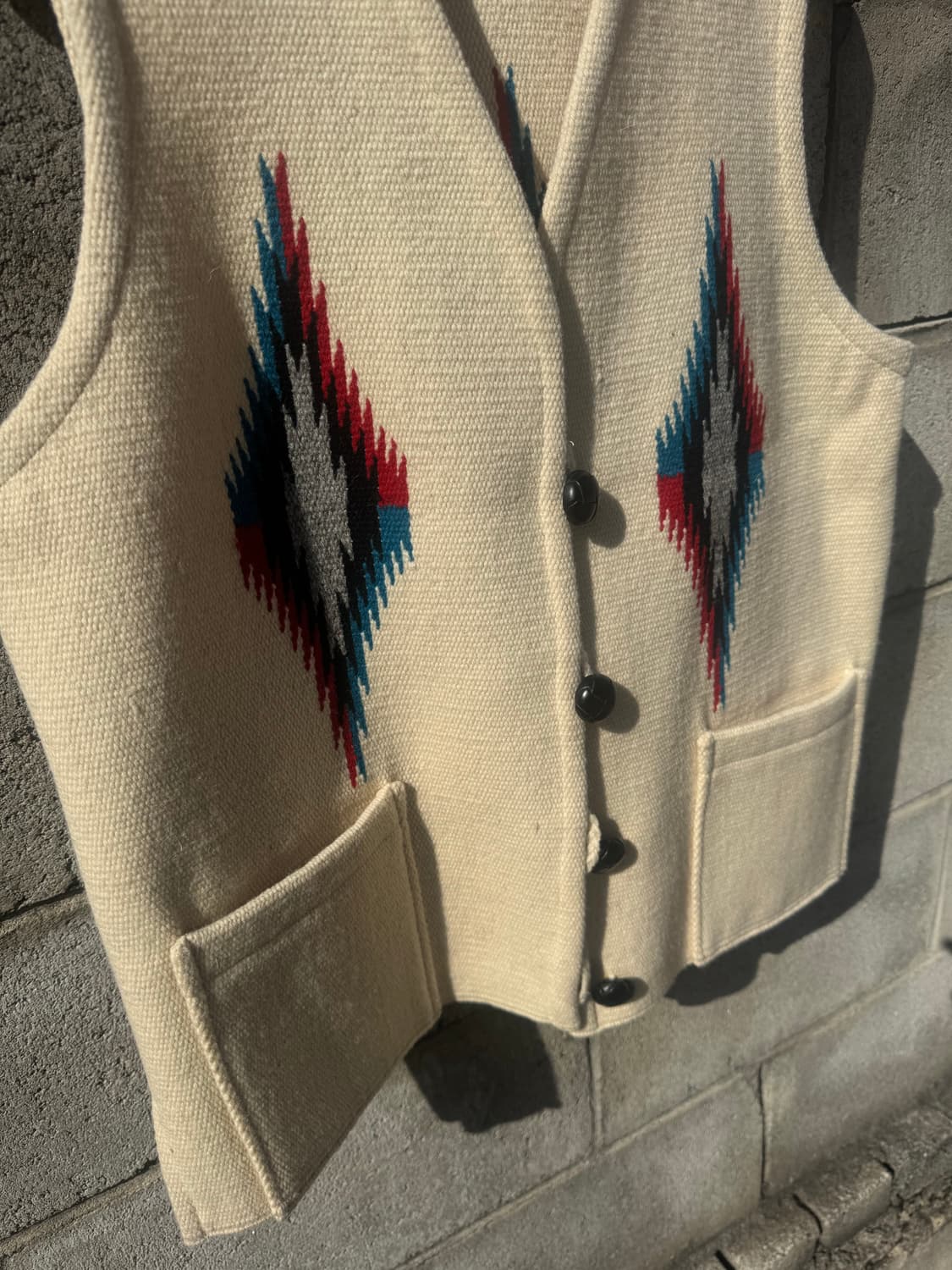 오르테가 핸드 우븐 울 네이티브 아메리칸 웨스턴 치마요 베스트 조끼 상품이미지5