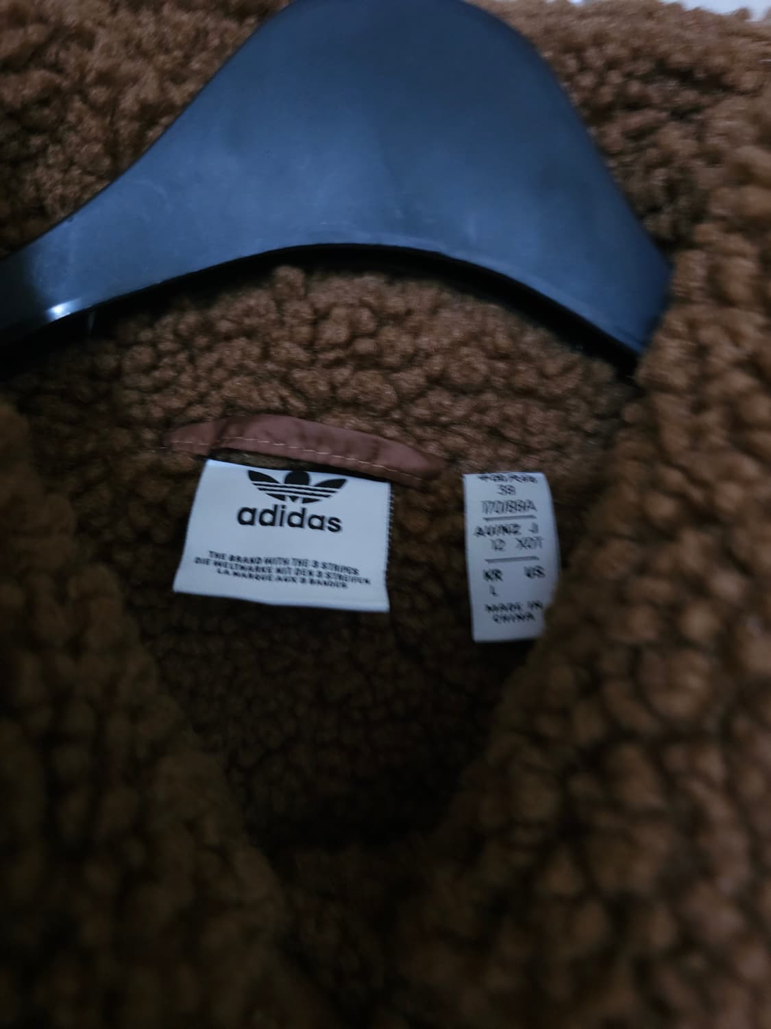 아디다스 쉐르파 브라운 뽀글이 롱 코트 상품이미지7