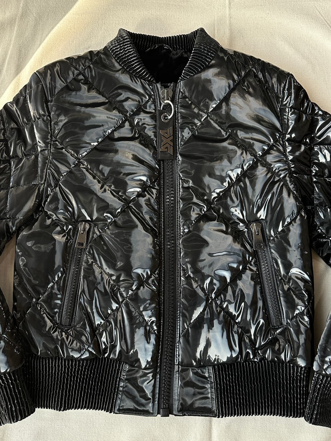 PXG 여성 다이아 퀼팅 퍼안감 유광 패딩 95 상품이미지2