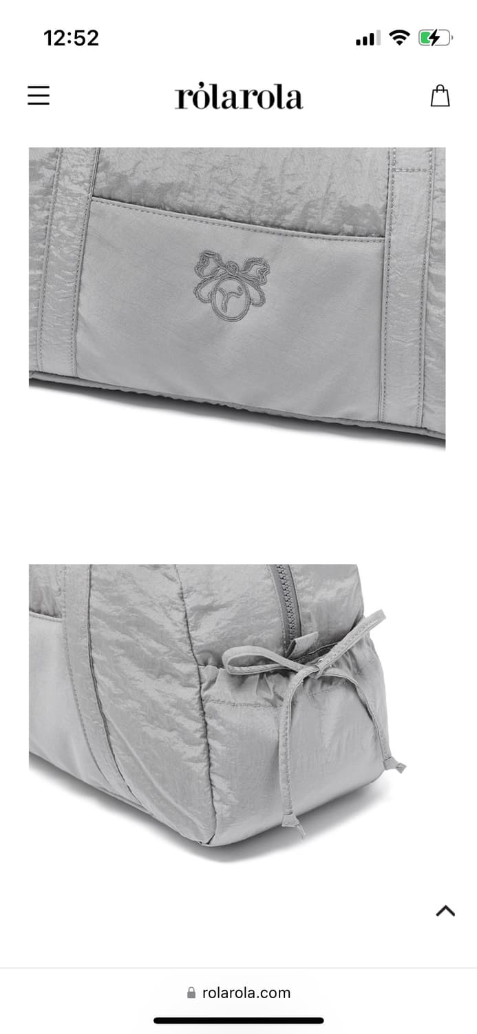 로라로라 실버 리본 더플백 숄더백 상품이미지3