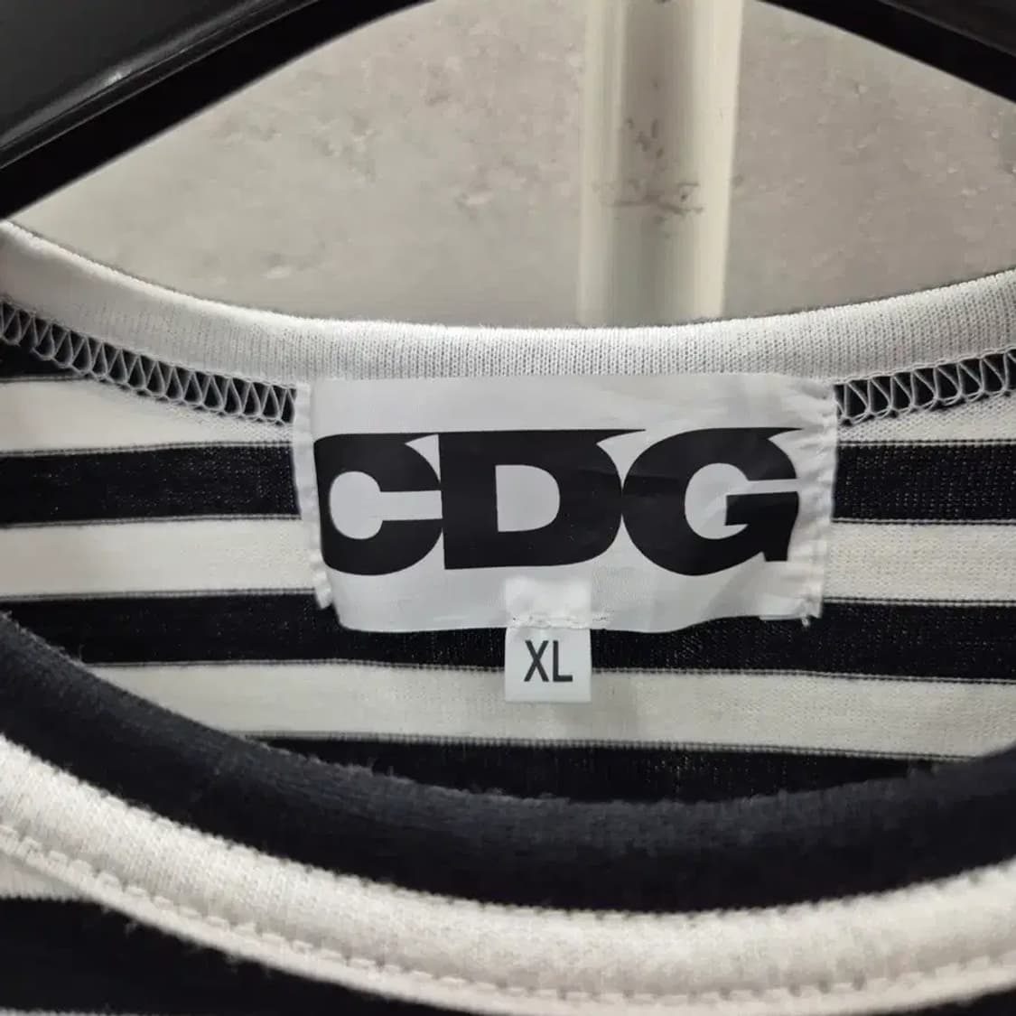 CDG 꼼데가르송 단가라 긴팔 티셔츠 블랙 XL 상품이미지4
