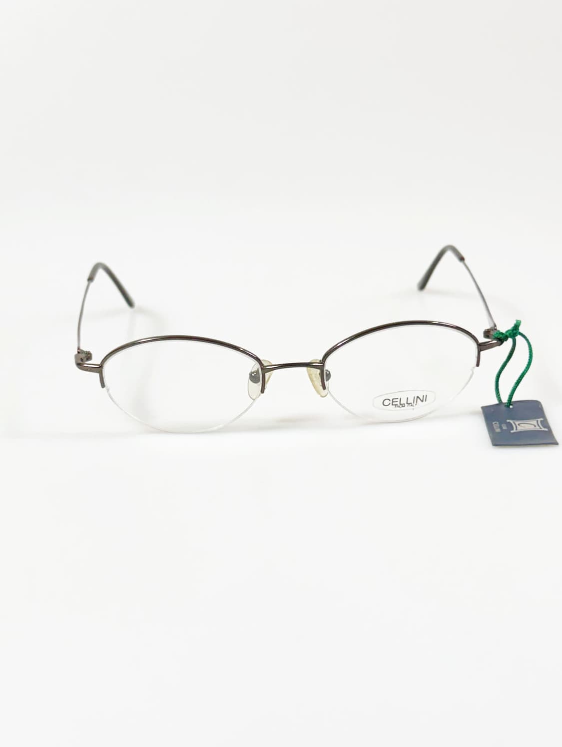 CELLINI ITALY 오벌 반무테 메탈 프레임 빈티지 안경 상품이미지2