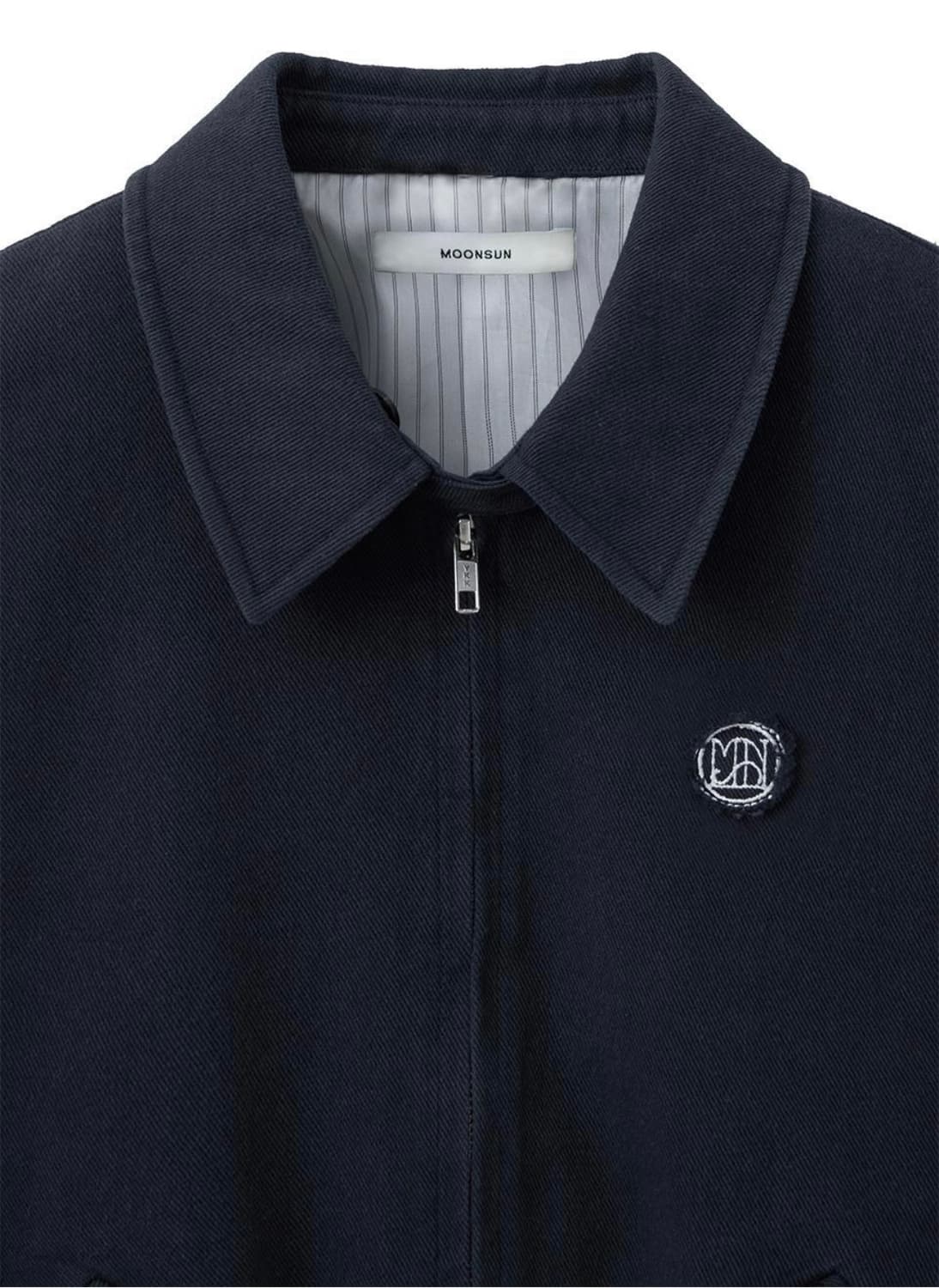 (W)[택포]문선 아가일 코튼 블루종 네이비 상품이미지3