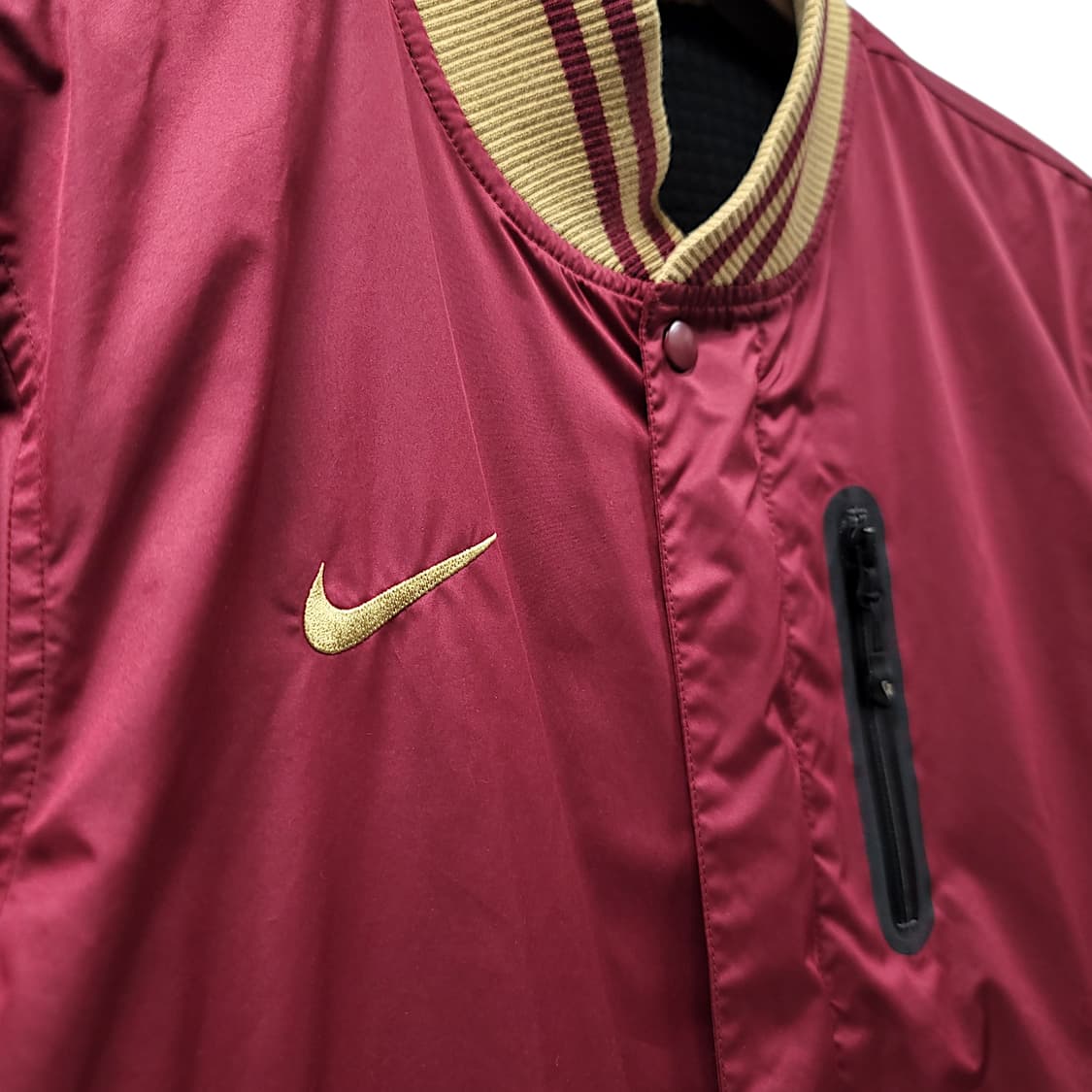 [2XL] 나이키 버건디 포켓지퍼 바시티 자켓 상품이미지5