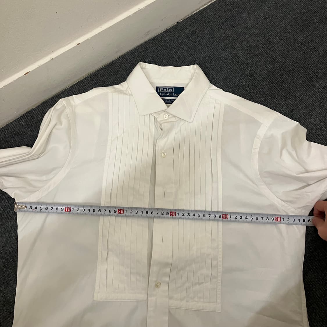 N174 폴로 핀턱 포멀 셔츠 화이트 상품이미지6