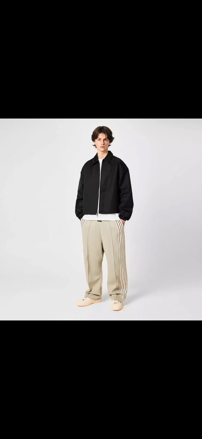 피어오브갓 에센셜 카라 zip 트러커 쟈켓 블랙 상품이미지2